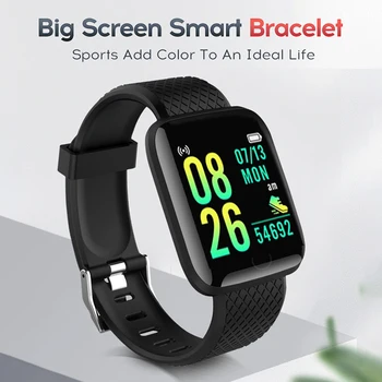 Smart Aproce Vīriešiem 116plu asinsspiediens Ūdensizturīgs Smartwatch Sievietes Sirds ritma Monitors Fitnesa Tracker Sporta Android vai Ios